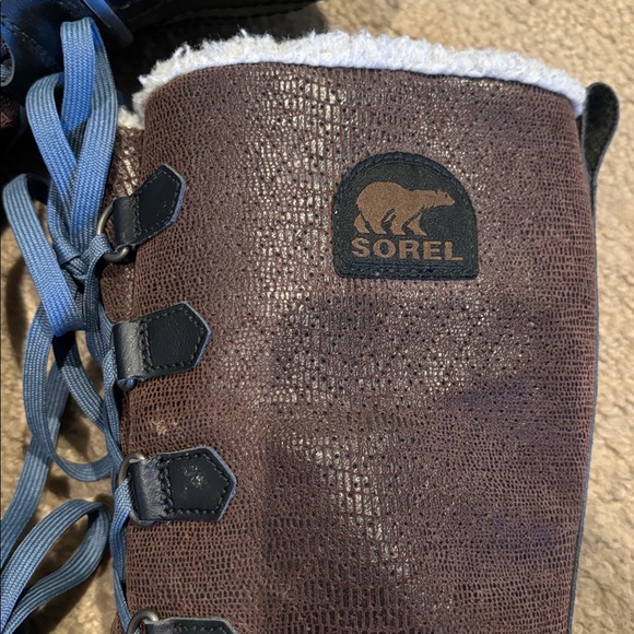 Sorel Women's Tivoli High Brown & Black Lace-Up Winter Boots - Picture 6 of 15